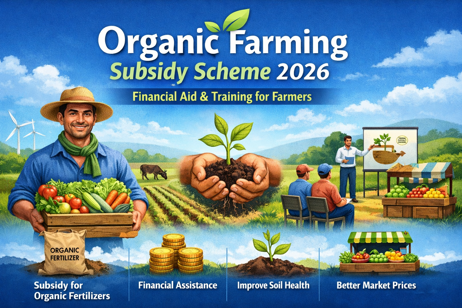सेंद्रिय शेती अनुदान योजना २०२६ – शेतकऱ्यांसाठी आर्थिक मदत व प्रशिक्षण, महाराष्ट्र