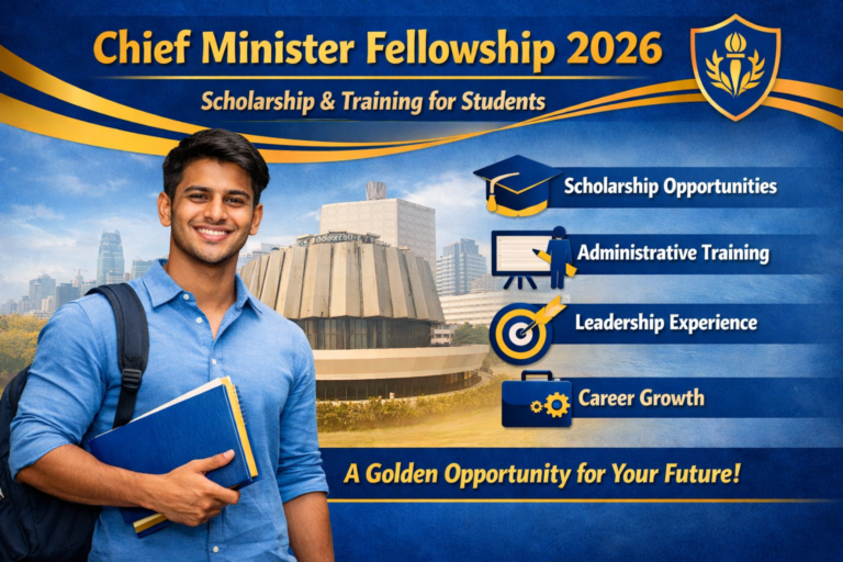 मुख्यमंत्री फेलोशिप योजना २०२६ महाराष्ट्र बॅनर
