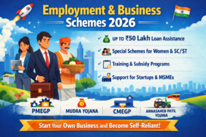 Employment and Business Schemes 2026 – Government programs for self‑employment and entrepreneurship in India